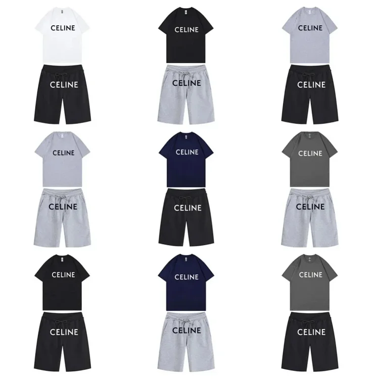 CELINE T-shirt Tee & Shorts Pants Set（23 Styles）